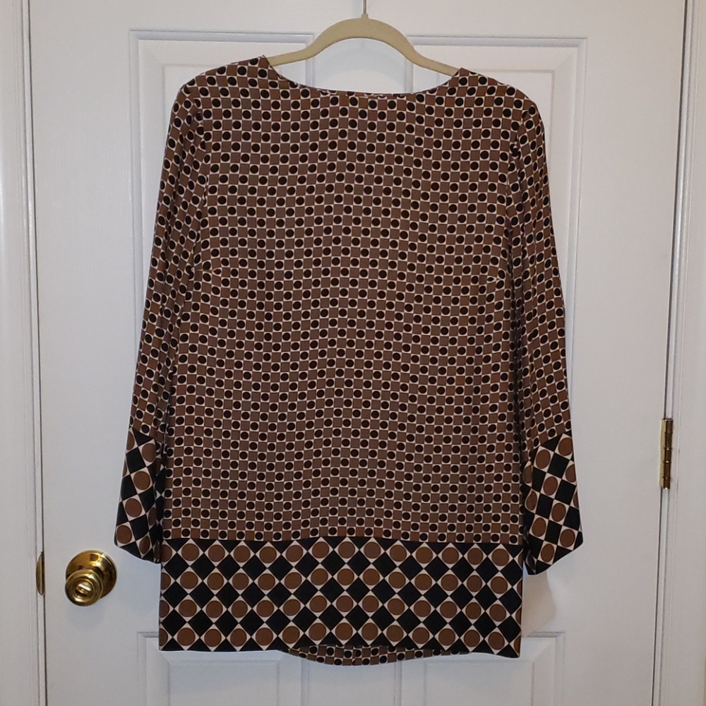 Michael Kors Blouse Black & Brown Size 10